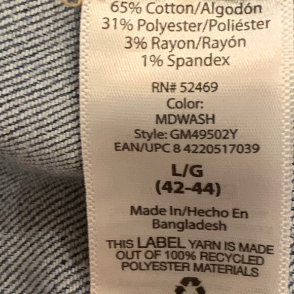 Vintage George Denim Trucker Jean Jacket 42-44 Blue Mens Button Front Work - Picture 10 of 14